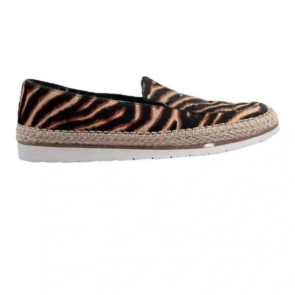 KENNETH COLE Jaxx Calf Hair Tan Brown Zebra Print Loafer Women sz 9M - Picture 4 of 10
